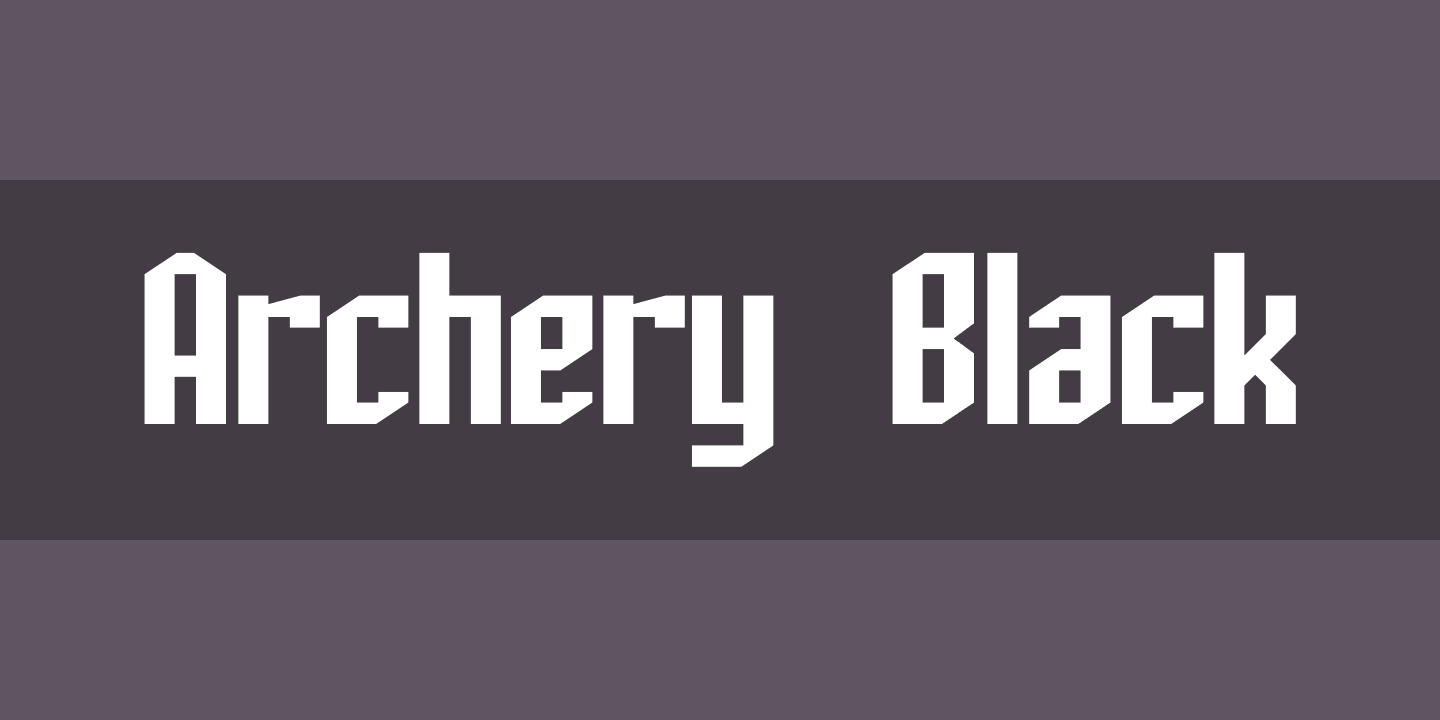 Шрифт Archery Black